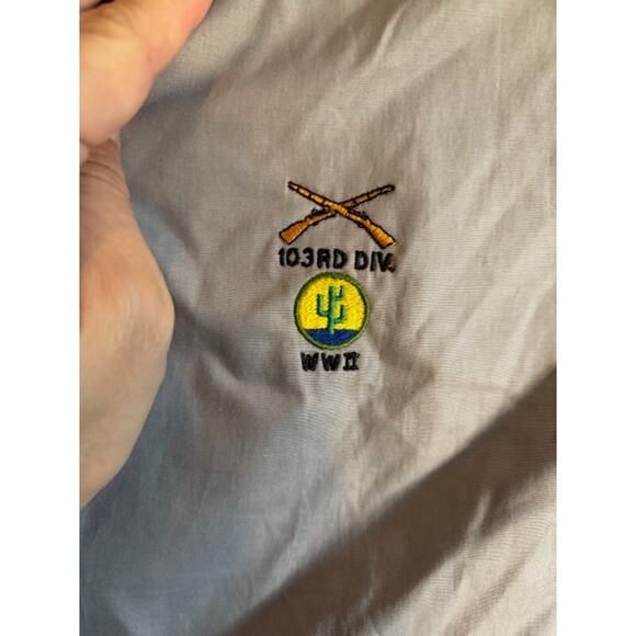 Vintage 103 Div. World War II Gray Embroidered Bomber Jacket Size XL - Picture 5 of 9